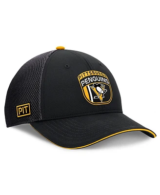 Men's Fanatics Black Pittsburgh Penguins Nhl Draft On Stage Trucker Adjustable Hat