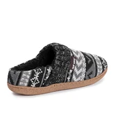 Muk Luks Men's Marcel Slipper, Ebony/Charcoal, L (12-13)
