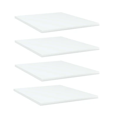 vidaXL Bookshelf Boards 4 pcs White 15.7"x19.7"x0.6" Engineered Wood