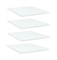 vidaXL Bookshelf Boards 4 pcs White 15.7"x19.7"x0.6" Engineered Wood