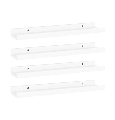 vidaXL Wall Shelves 4 pcs White 15.7"x3.5"x1.2"