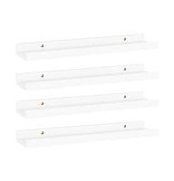 vidaXL Wall Shelves 4 pcs White 15.7"x3.5"x1.2"