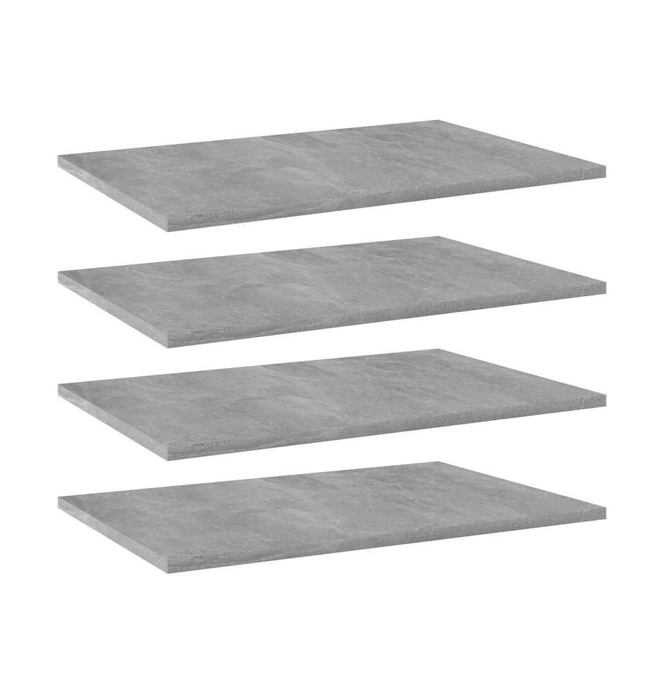 vidaXL Bookshelf Boards 4 pcs Concrete Gray 23.6"x15.7"x0.6" Engineered Wood