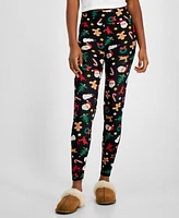 Planet Heart Juniors' High-Rise Holiday-Graphic Leggings