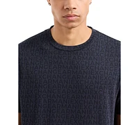 A|X Armani Exchange Men's Allover Logo Print T-Shirt