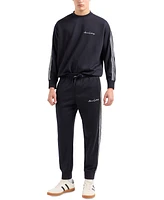 A|X Armani Exchange Men's Striped Sleeve & Logo Sweatshirt