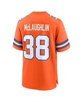 Nike Men's Jaleel McLaughlin Orange Denver Broncos Mile High Collection 1977 Throwback Player Game Jersey