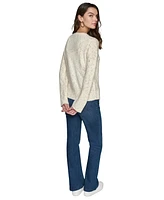 Karl Lagerfeld Paris Women's Shine Graphic Sweater