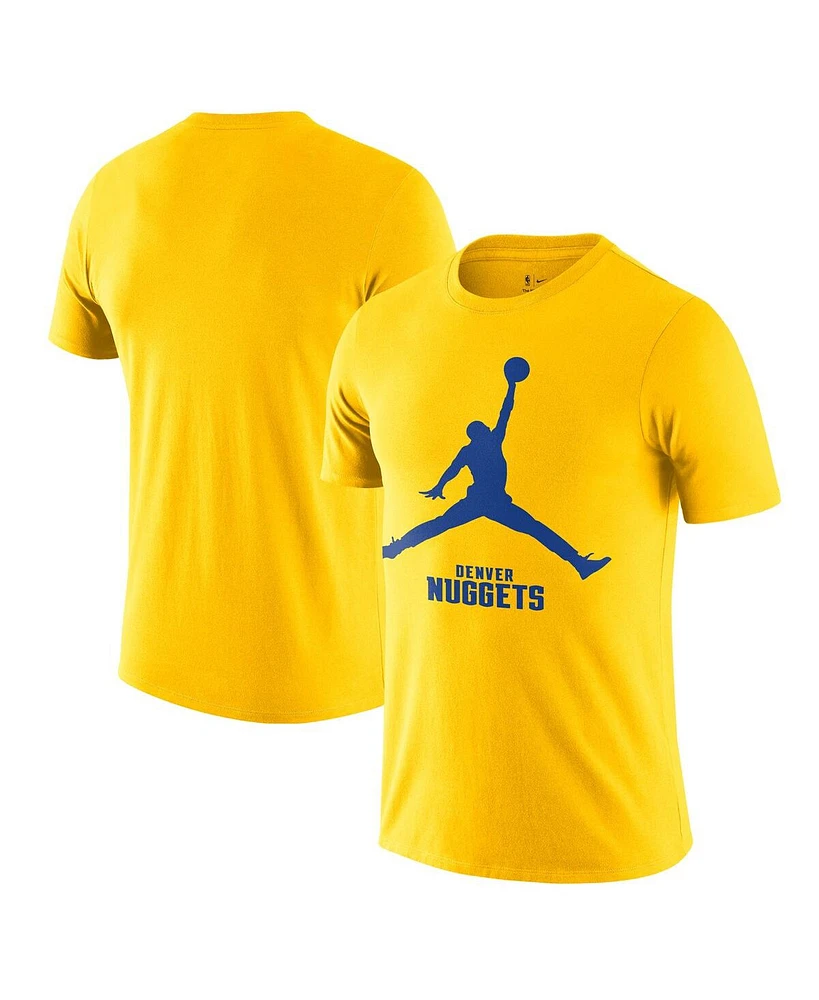 Jordan Men's Nike Gold Denver Nuggets Essential Jumpman T-Shirt