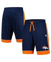 Starter Men's Navy/Orange Denver Broncos Fan Favorite Fashion Shorts