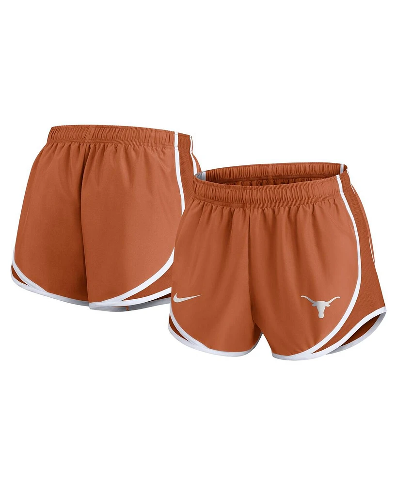 Nike Women's Burnt Orange Texas Longhorns Primetime Tempo Performance Shorts