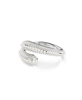 Swarovski Sublima Crystal Cultivated Pearl, Round Cut, White, Rhodium Plated Cuff
