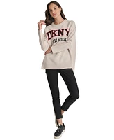 Dkny Jeans Women's Varsity Logo Crewneck Sweater