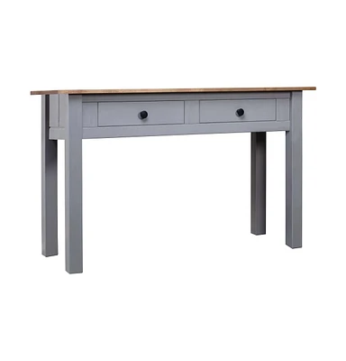 vidaXL Console Table Gray 43.3"x15.7"x28.3" Solid Pine Wood Panama Range