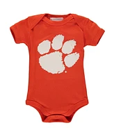 Two Feet Ahead Baby Boys and Girls Orange Clemson Tigers Big Logo Bodysuit