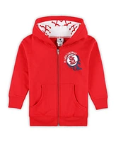 Soft as a Grape Toddler Red St. Louis Cardinals Baseball Full-Zip Hoodie Jacket