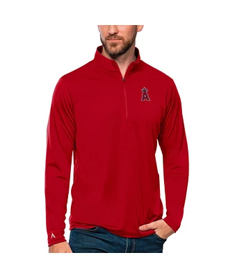 Antigua Men's Los Angeles Angels Tribute Quarter-Zip Pullover Top