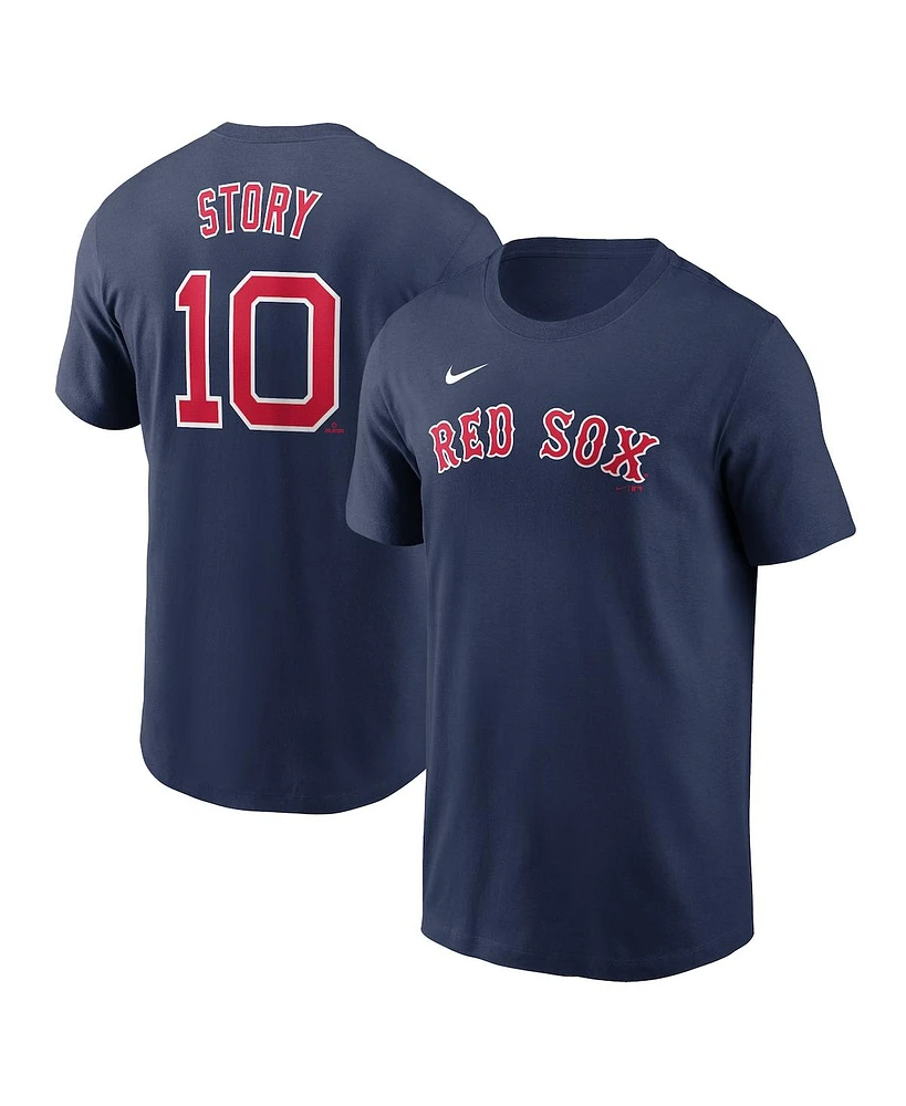 Nike Men's Trevor Story Navy Boston Red Sox Fuse Name Number T-Shirt