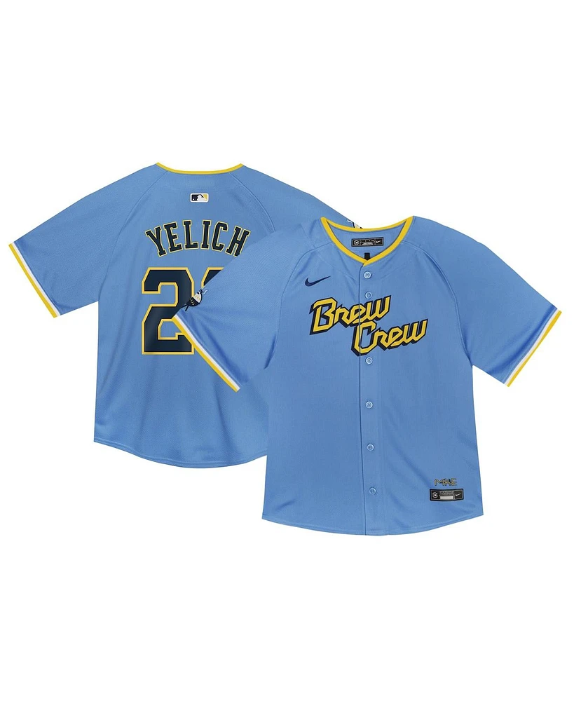 Nike Toddler Christian Yelich Powder Blue Milwaukee Brewers City Connect Limited Player Jersey