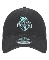 New Era Men's and Women's Black New York Liberty Core Logo 9TWENTY Adjustable Hat