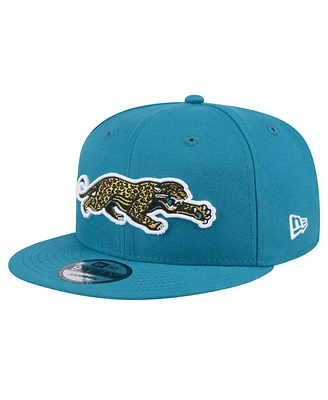 New Era Men's Teal Jacksonville Jaguars Throwback Crawl Standard 9FIFTY Snapback Hat