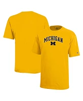 Champion Big Boys and Girls Maize Michigan Wolverines Arch Over Logo T-Shirt