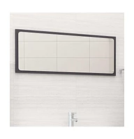 Bathroom Mirror Gray 35.4"x0.6"x14.6" Engineered Wood