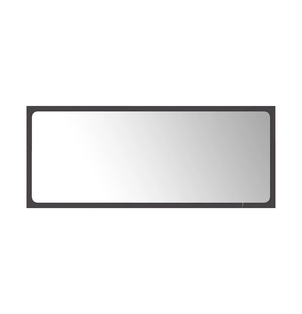 Bathroom Mirror Gray 35.4"x0.6"x14.6" Engineered Wood