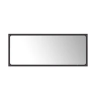Bathroom Mirror Gray 35.4"x0.6"x14.6" Engineered Wood