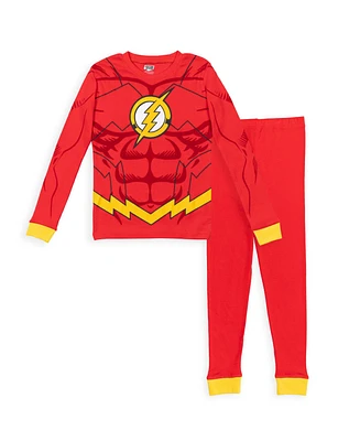 Dc Comics Toddler Boys Justice League Robin Cosplay Pajama Shirt and Pants Sleep Set to