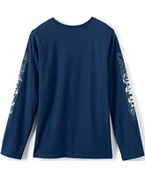 Lands' End Big Boys Husky Long Sleeve Graphic Tee