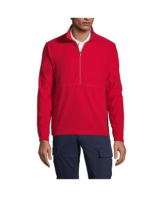 Lands' End Men's School Uniform Thermacheck 100 Fleece Quarter Zip Pullover Top