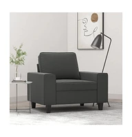 vidaXL Sofa Chair Dark Gray 23.6" Microfiber Fabric