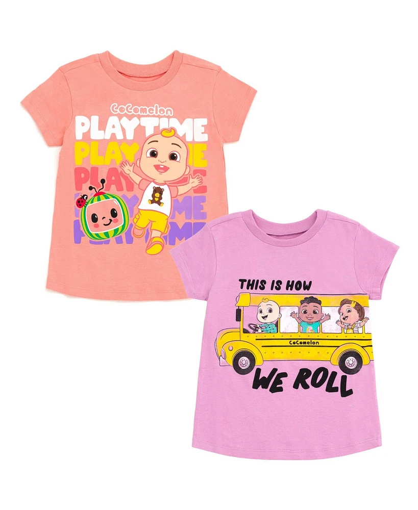 CoComelon Baby Girls Jj Cody Nina 2 Pack T-Shirts to