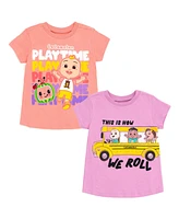 CoComelon Baby Girls Jj Cody Nina 2 Pack T-Shirts to