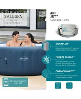 Bestway SaluSpa Milan AirJet Inflatable Hot Tub with EnergySense Cover, Blue