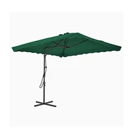 Garden Parasol with Steel Pole 98.4"x98.4" Green