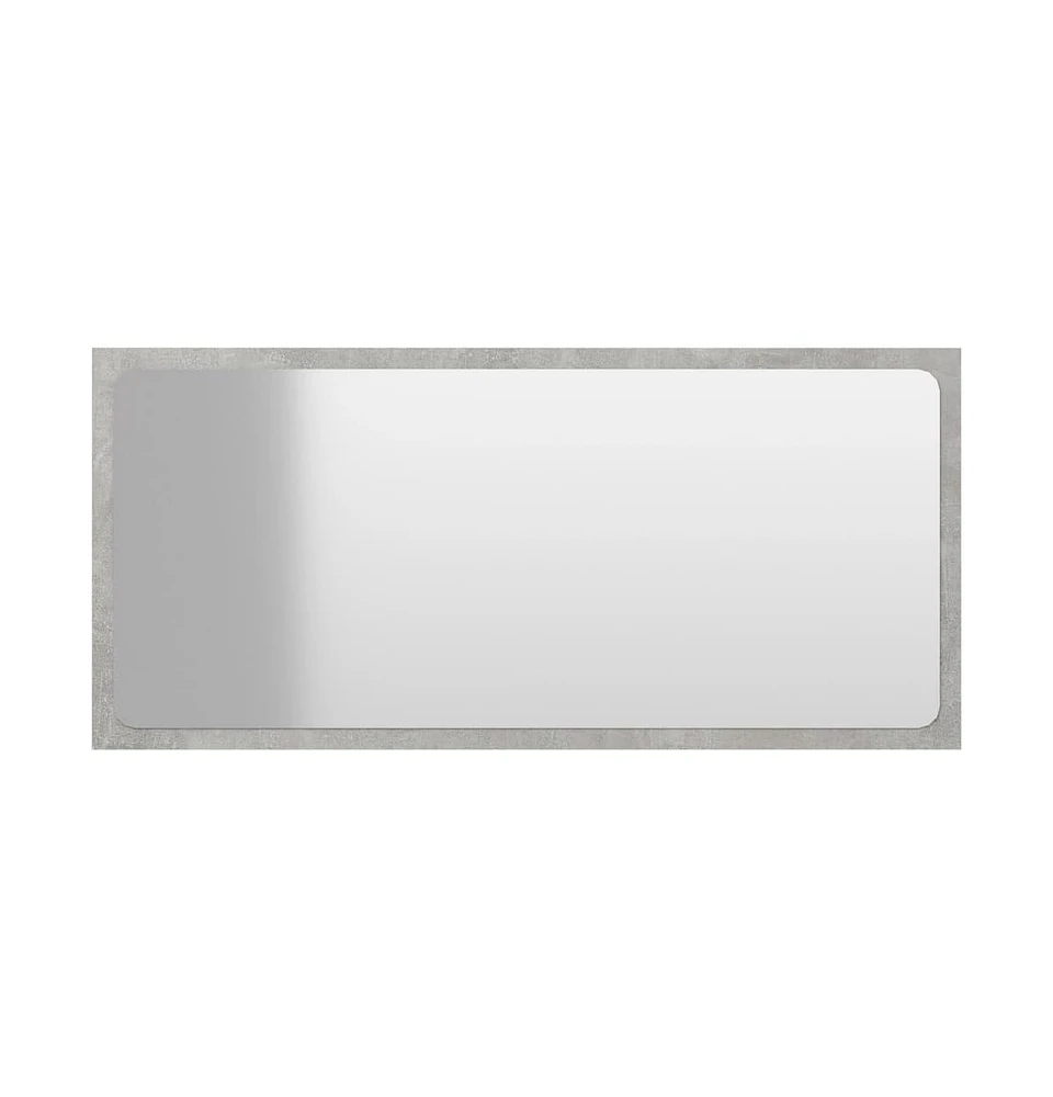 Bathroom Mirror Concrete Gray 31.5"x0.6"x14.6" Engineered Wood