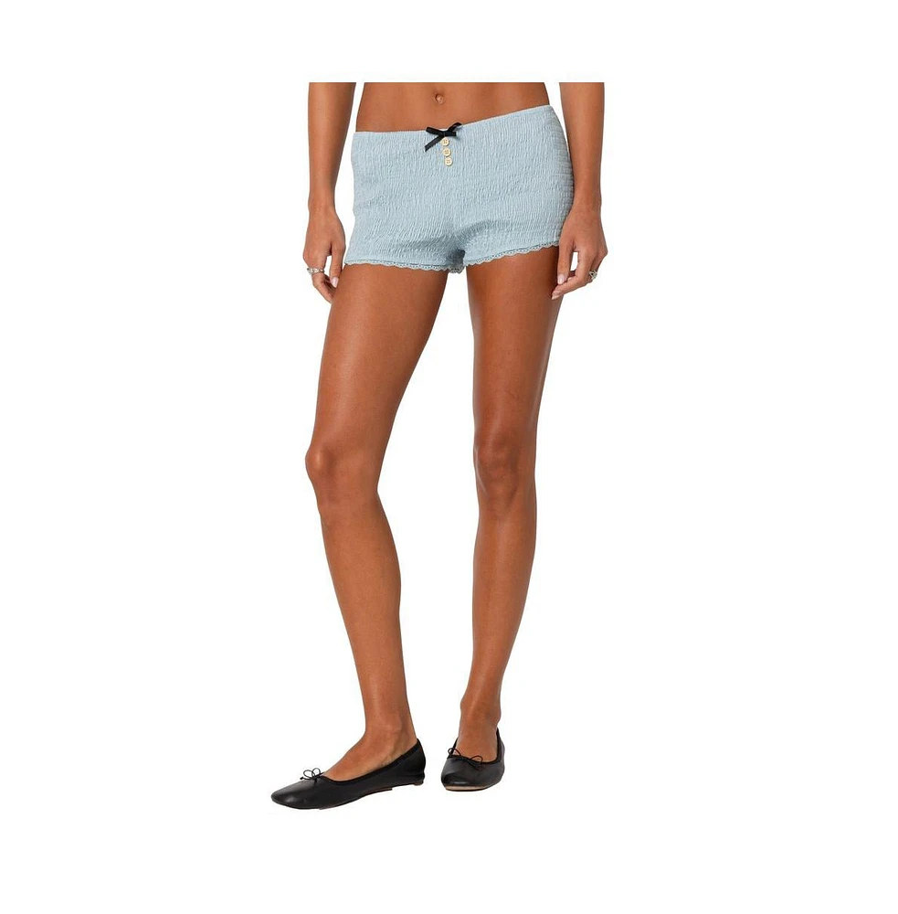 Edikted Women's Saffron Scrunched Shorts