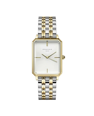 Rosefield Octagon Women's Two Tone Stainless Steel Bracelet Watch 29mm