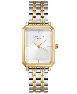 Rosefield Octagon Womens Two Tone Stainless Steel Bracelet Watch 29mm