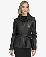 Andrew Marc Women's Tatum Belted Leather Jacket