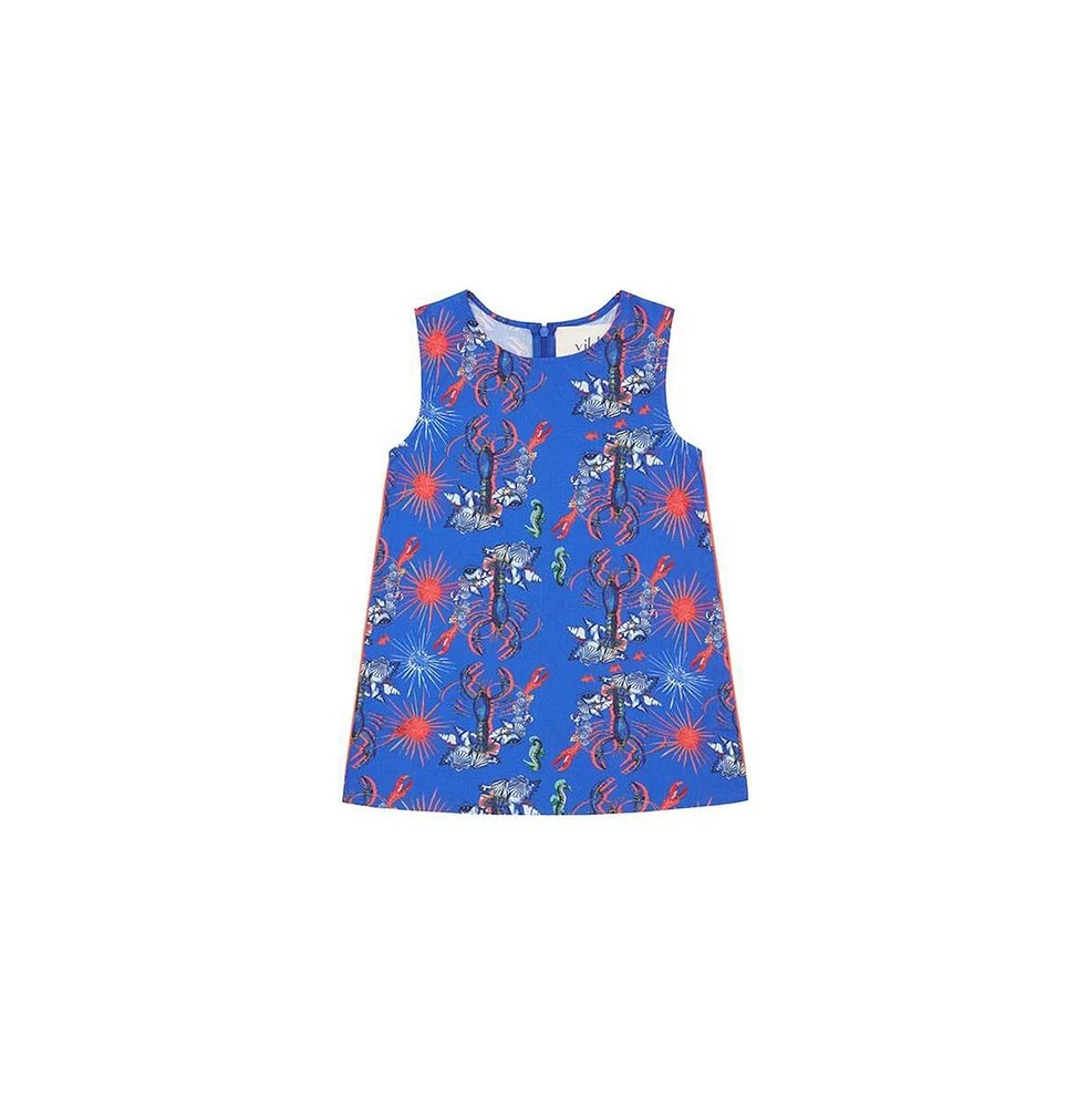 Vild House of Little Lab No.8 - Rare Living Lobsters, Organic Cotton Woven Dress
