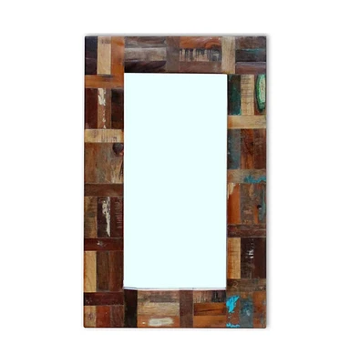 vidaXL Mirror Solid Reclaimed Wood 31.5"x19.7"