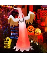 Vebreda 6 Feet Halloween Inflatable Ghost Quick Blow up Halloween Decor with Led Lights