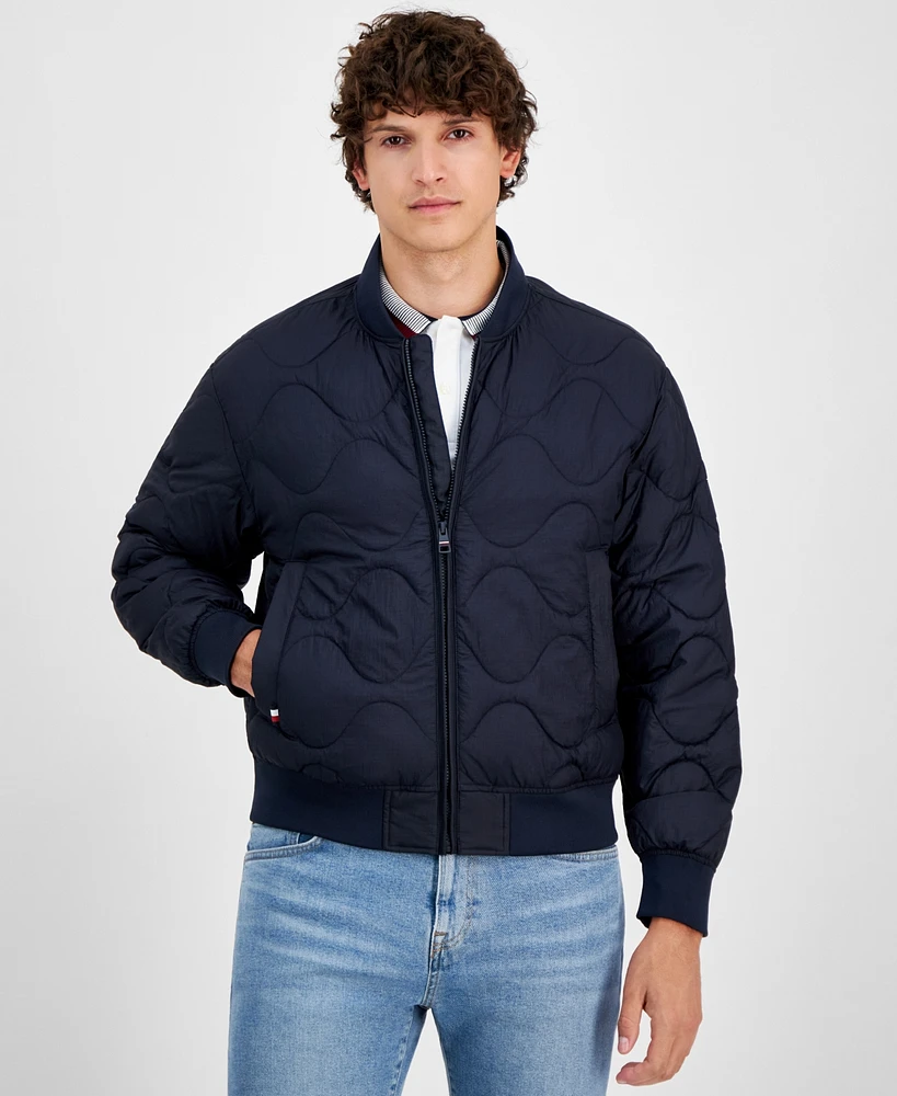 Tommy Hilfiger Men's Quilted Water-Repellent Bomber Jacket