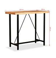 vidaXL Bar Table Solid Acacia Wood 47.2"x23.6"x42.1"