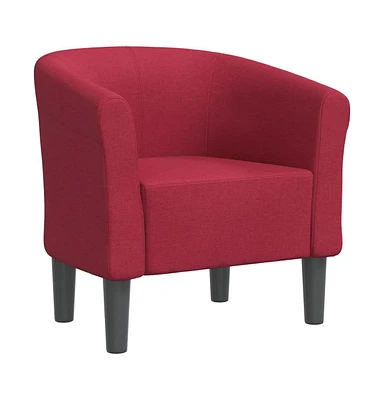 vidaXL Tub Chair Wine Red Fabric