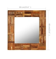 vidaXL Wall Mirror Solid Reclaimed Wood 23.6"x23.6"