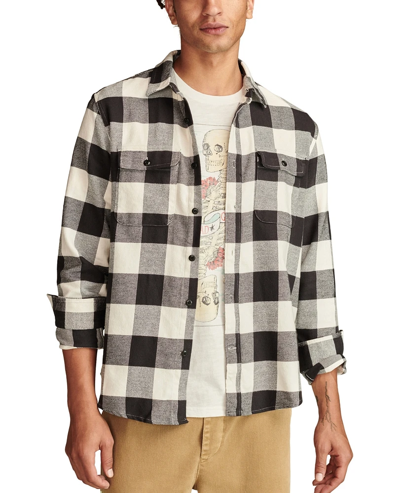 Lucky Brand Men's Plaid Cloud Soft Flannel Shirt